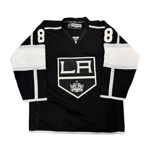 Reebok Los Angeles Kings Drew Doughty Black Hockey Jersey Mens Size 48 Authentic